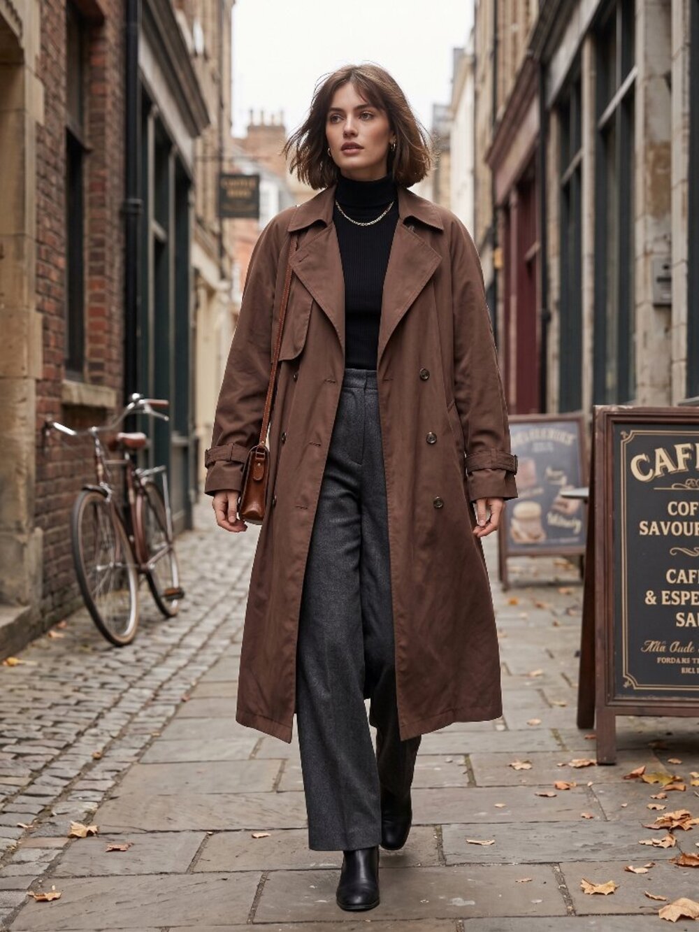 *NEW YORK HARBOR Vintage 80s Long Trench Coat Sz 10
